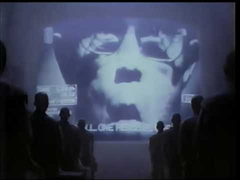 Frame from Apple's 1984 ad.